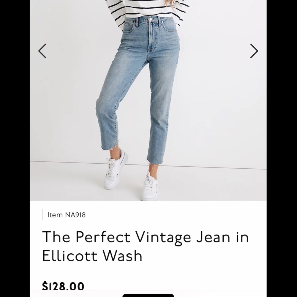 Madewell The Perfect Vintage High Rise Jean